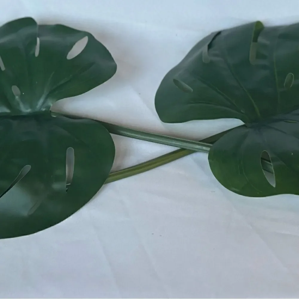 2 NEW IKEA Smycka Artificial Leaf Monstera/green 31 ½
